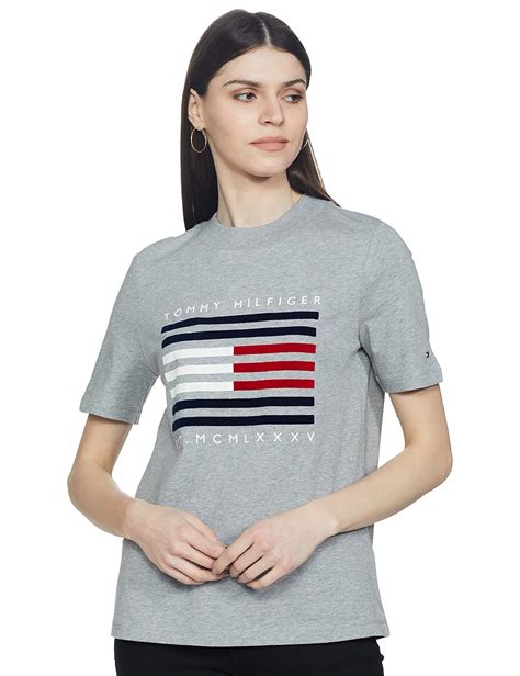 Buy Tommy Hilfiger Women's Regular Fit T-Shirt at Amazon.in