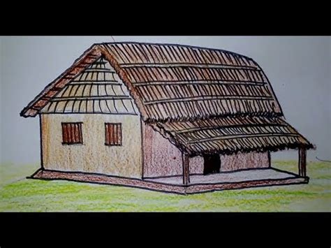 How to Draw Hut Step by Step (Very Easy) - YouTube