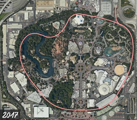 Disneyland Railroad Layout Through the Years