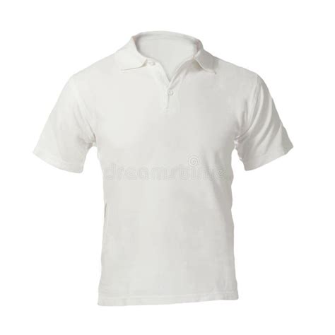 Men's Blank White Polo Shirt Template Stock Image - Image of template ...