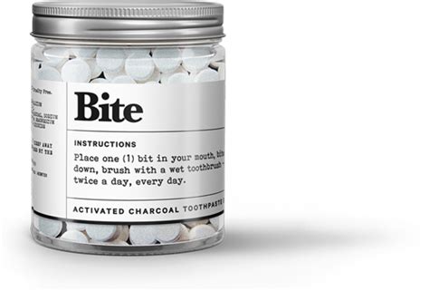 Bite Toothpaste Bits - Mint Charcoal - Travel Toothpaste