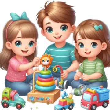 Happy Cartoon Kids Playing Vector Illustration Children Playful Moment, Children Playing, Happy ...