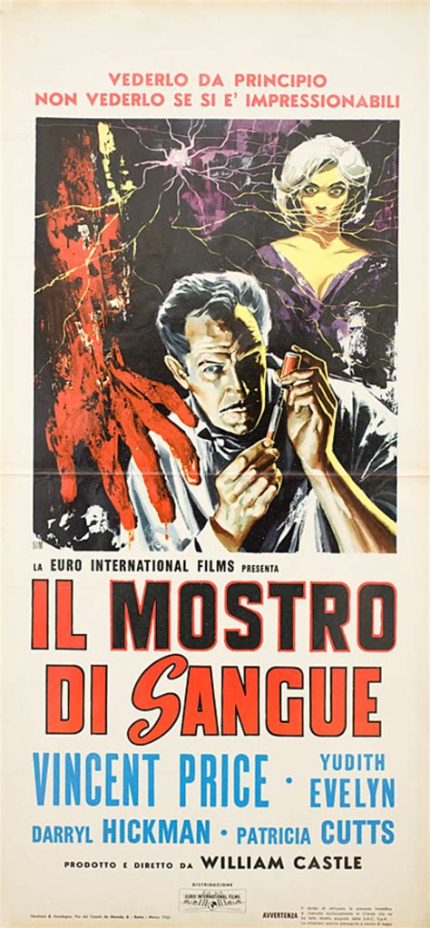 The Tingler Original 1962 Italian Locandina Movie Poster - Posteritati Movie Poster Gallery