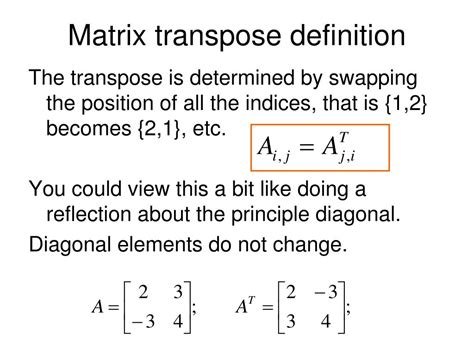 What Is A Transpose Matrix