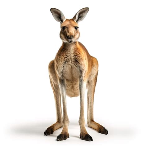 Premium AI Image | a kangaroo is shown in a white background with a ...