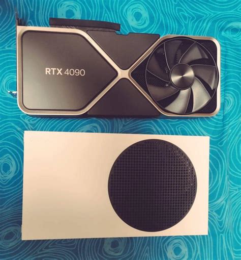 The dimensions of the new RTX 4090 graphics card compared to the Xbox ...