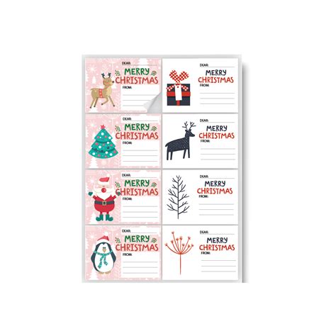 Merry Christmas Labels 10 – pack of 32 – Print my Labels