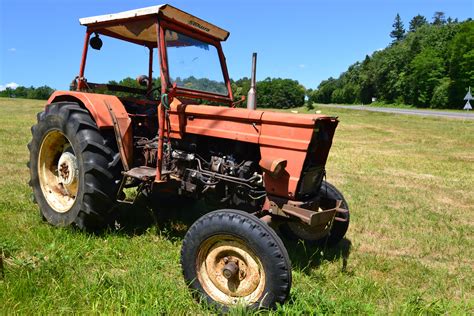 Free Images : field, farm, summer, soil, agriculture, fields, red tractor, agricultural ...