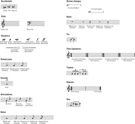 Common Musical Symbols and Terms for Playing the Piano - dummies