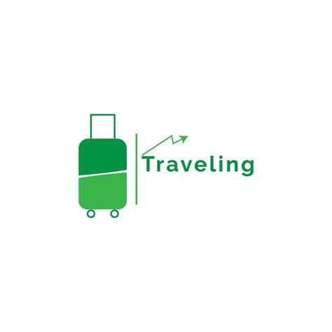 Travel Logo Design. Green Bag logo 21592626 Vector Art at Vecteezy