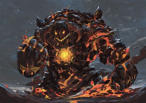 Lava Golem, Kridsanat Amphonvirojkij on ArtStation at https://www ...