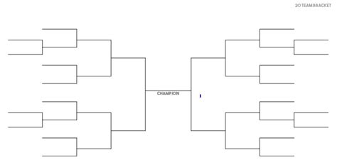 20 Team Bracket Template