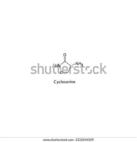 Cycloserine Flat Skeletal Molecular Structure Antibiotic Stock Vector ...