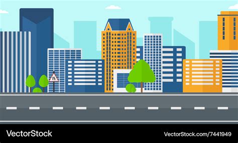 Background of modern city Royalty Free Vector Image