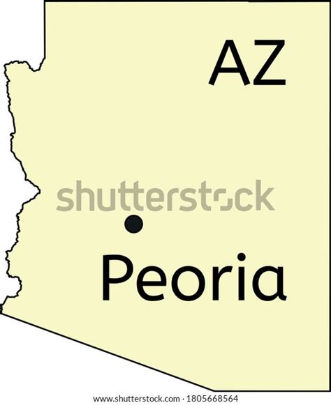 Peoria Arizona Location Map Stock Vector (Royalty Free) 1805668564 ...