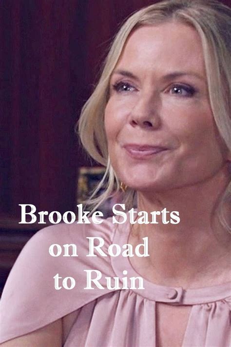 Brooke Logan on the road to ruin on Bold and the Beautiful? Bold And ...