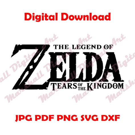 Zelda Tears of the Kingdom Instant Download SVG PNG Logo Cut File for Cricut Silhoutte Screen ...