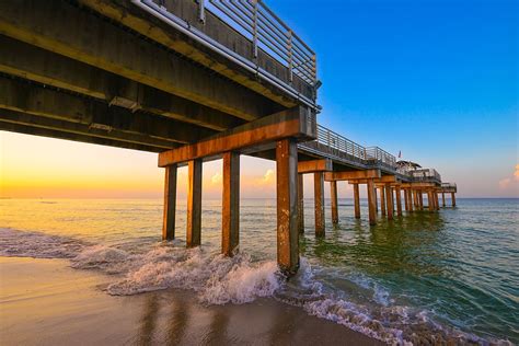 HD wallpaper: orange beach, alabama, bridge, sunset, gulf shores, pier ...