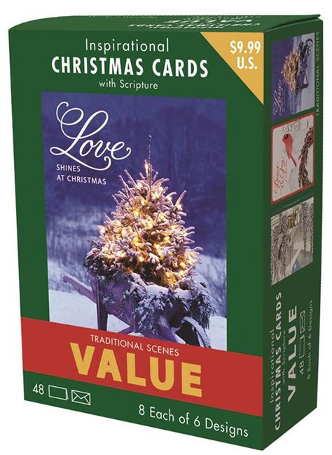 Christmas Value Boxed Cards Green Box: Traditional Scenes WithScripture ...