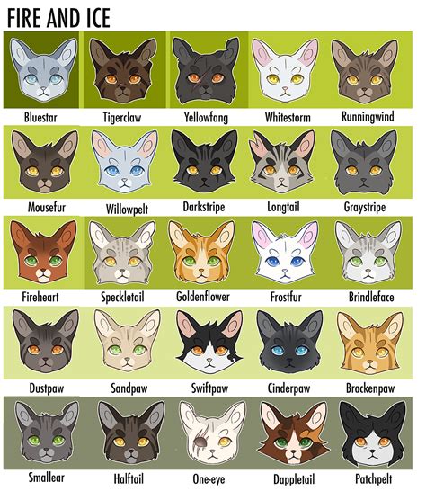 Warrior Cats Chart: The Different Types of Cats