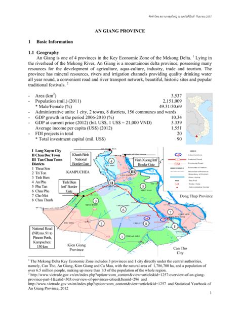 AN GIANG PROVINCE 1 Basic Information 1.1