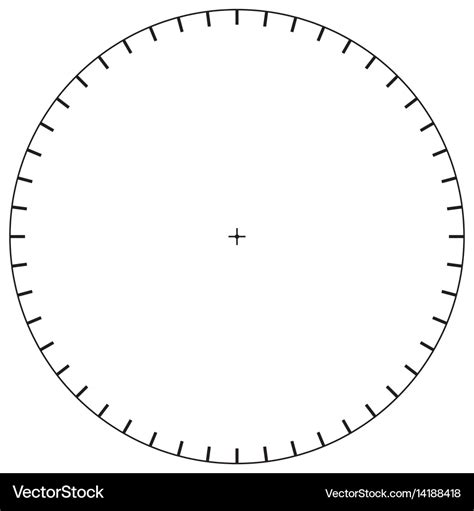 Blank polar graph paper - protractor - pie chart Vector Image