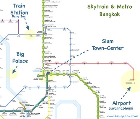 The Skytrain (BTS) & Metro (MRT) of Bangkok – Map and Tourist ...