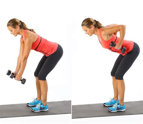 Bent-Over Row | 12 Dumbbell Exercises For Strong, Chiseled Arms | POPSUGAR Fitness