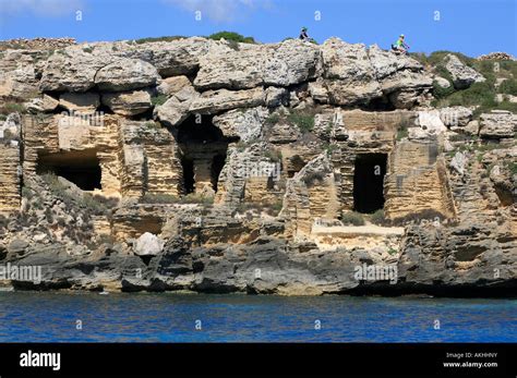 Bue Marino cave, Favignana island, Aegadian Islands, Sicily, Italy Stock Photo - Alamy