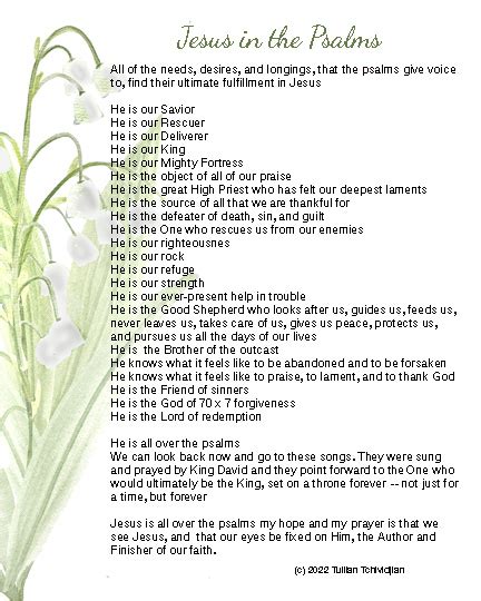 Is Jesus in the Psalms? » Reasons for Hope* Jesus