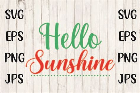 Hello Sunshine Graphic by designartsvg1 · Creative Fabrica