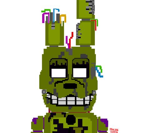 Springtrap pixel art by PikaYolo on DeviantArt