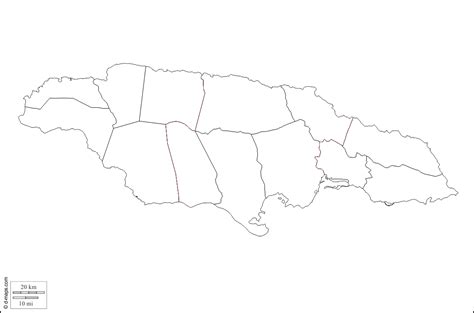 Blank Outline Map Of Jamaica: A Useful Tool For Geography Enthusiasts ...