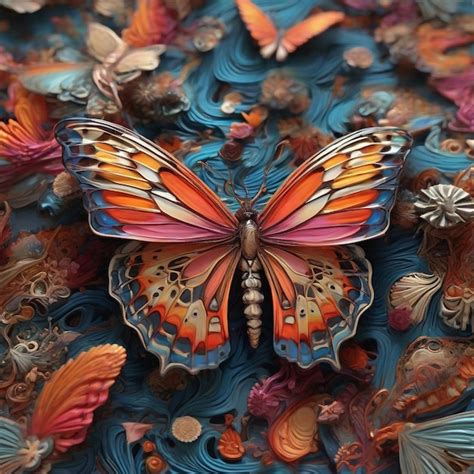 Premium AI Image | Photo of vibrant colors of a butterfly's wings