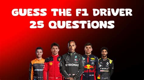 Guess the F1 Driver - Test Your Formula 1 Driver Knowledge! - YouTube