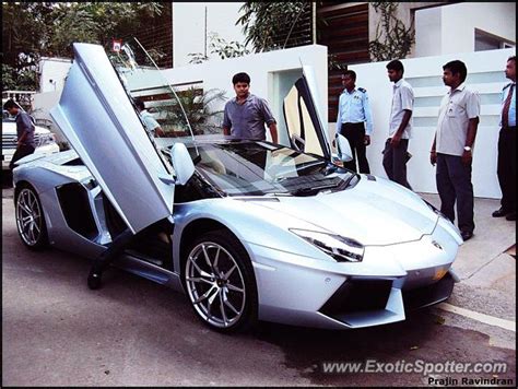 Lamborghini Aventador spotted in Bangalore, India on 08/14/2013