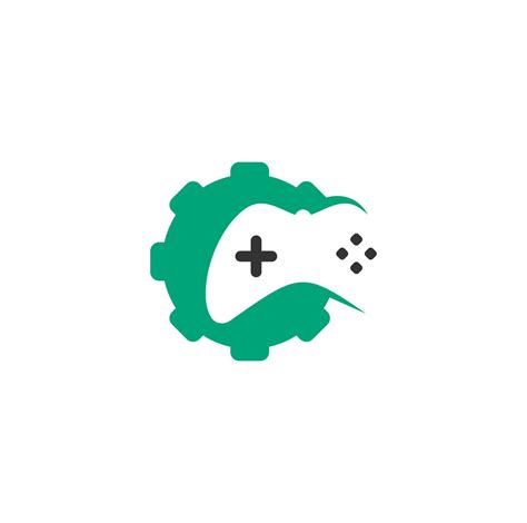 Game with Gear logo template vector. Joystick design Icon. GEAR GAME ...