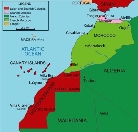 French and Spanish protectorate on Morocco in 1912 | Colonias de españa ...