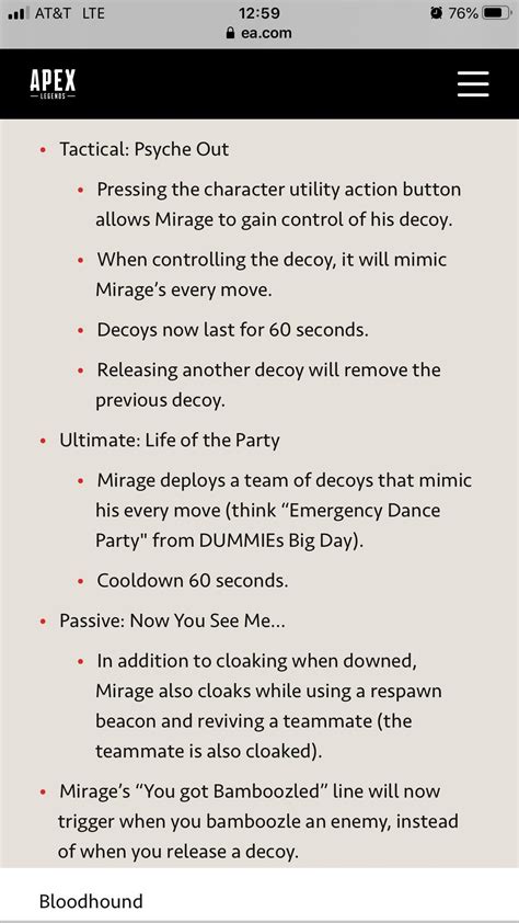 Here Are the Mirage Buffs! : miragemains