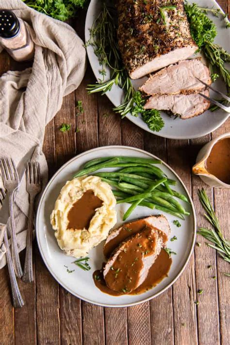 Pork Loin Roast with Gravy | Valerie's Kitchen