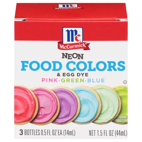 Save on McCormick Neon Food Colors & Egg Dye Pink Green Blue Order Online Delivery | Giant