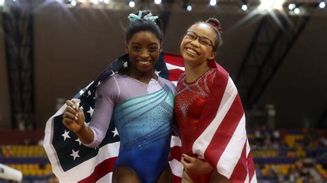 Simone Biles makes history with all-around gold at world championships