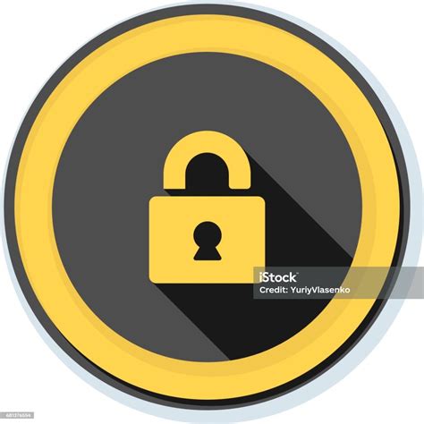 Lock Safety Button Illustration Stock Illustration - Download Image Now - Accessibility ...