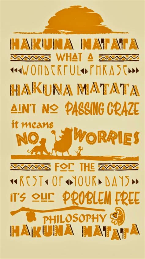 Hakuna Matata | Disney songs, Disney quotes, Lion king quotes