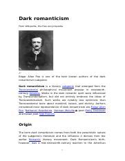 Dark romanticism.doc - Dark romanticism From Wikipedia the free encyclopedia Edgar Allan Poe is ...