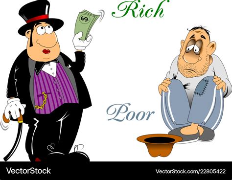 Rich and poor Royalty Free Vector Image - VectorStock