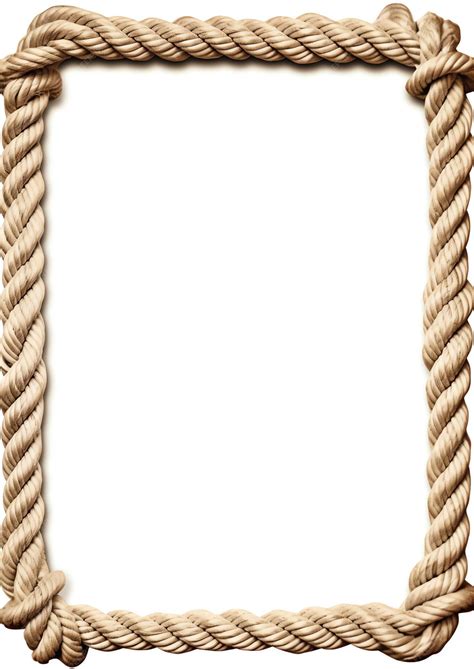 Premium AI Image | Nautical Rope Frame border on white background