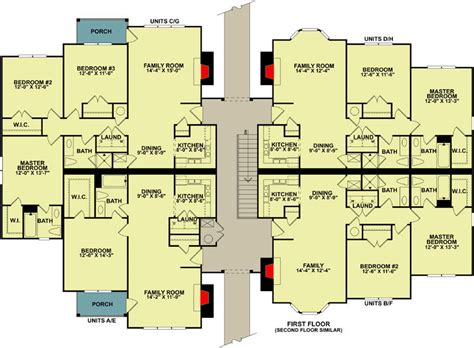 8-Unit Apartment Complex - 83143DC | Architectural Designs - House Plans