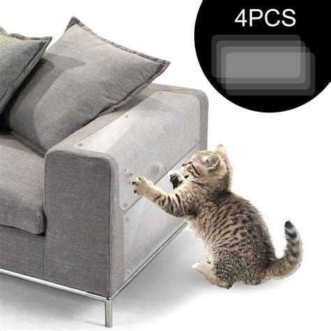 Vankcp Cat Furniture Protector, 4pcs Clear Cat Scratching Protector for Sofa Furniture (18'' x 8 ...