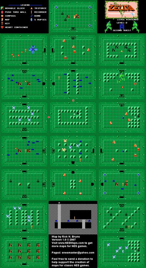 Zelda Levels Nes Map